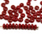 2x3mm Opaque red rondelle tiny czech glass spacers, 50Pc