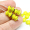 4x7mm Mixed yellow puffy rondelle Czech glass beads - 25Pc
