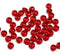 2x3mm Transparent red rondelle tiny czech glass spacers, 50Pc