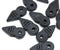 19x9mm Frosted black arrow czech glass beads - 10pc
