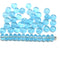 2x3mm Aqua blue rondelle tiny czech glass spacers, 50Pc