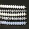 2x3mm Opal white rondelle tiny czech glass spacers, 50Pc