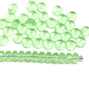 2x3mm Light green rondelle tiny czech glass spacers, 50Pc