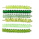 2x3mm Green beige rondelle tiny czech glass spacers, 50Pc
