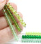 2x3mm Green beige rondelle tiny czech glass spacers, 50Pc