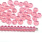 2x3mm Rose pink rondelle tiny czech glass spacers, 50Pc