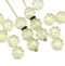 9mm Pale yellow Czech glass daisy flower beads, 20pc