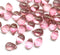 6x9mm Pink goldish luster czech glass teardrop beads, 40pc