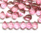 6x9mm Pink goldish luster czech glass teardrop beads, 40pc