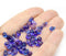 5x7mm Bright blue purple Czech glass teardrop beads - 50pc