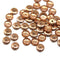 6mm Copper czech glass rondelle spacer beads, 50pc