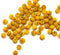 3mm Ocher yellow melon shape glass beads, 4gr