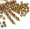 3mm Picasso brown melon shape glass beads, 5gr