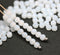 3mm Opal white melon shape glass beads, 5gr