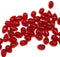 4x6mm Red teardrop Czech glass beads, 50Pc