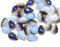 6x9mm Opal blue czech glass teardrop beads with luster, 30pc