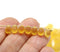 5x7mm Frosted amber topaz teardrops czech glass beads, 50pc