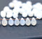 5x7mm Opal pale blue teardrops czech glass beads, 50pc