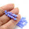 3x5mm Periwinkle blue lilac rondelle beads, czech glass, 50pc