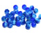 1.5mm hole dark blue mixed 6mm melon shape beads - 30pc