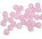 1.5mm hole pink stripes mixed 6mm melon shape beads - 30pc