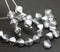 6mm Clear bicone Czech glass beads, silver coating, 30Pc