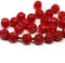 1.5mm hole red mixed 6mm melon shape beads - 30pc