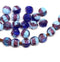 1.5mm hole blue purple mixed 6mm melon shape beads - 30pc