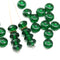 4x7mm Emerald green rondelle beads Czech glass - 25pc