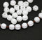1.5mm hole opaque white mixed 6mm melon shape beads - 30pc