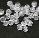1.5mm hole crystal clear mixed 6mm melon shape beads - 30pc