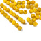 4mm Opaque mixed yellow melon shape glass beads, 50pc