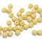 4mm Opaque beige melon shape glass beads, 50pc