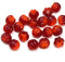 2.5mm hole red orange mixed 8mm melon shape beads - 20pc