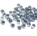 4x6mm Light gray blue small drops czech glass - 50Pc