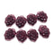 Purple grape fruit Czech glass beads 8pc