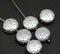 Silver coating czech glass snowflake beads - 6pc