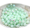 3mm Light green beads Czech glass small druk spacers, 8g