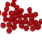 4mm Dark transparent red melon shape glass beads, 50pc