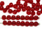 4mm Dark transparent red melon shape glass beads, 50pc