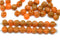 4mm Orange mixed melon shape glass beads, 50pc