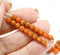 4mm Orange mixed melon shape glass beads, 50pc