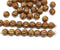 4mm Picasso brown melon shape glass beads, 50pc
