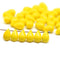 6x9mm Opaque yellow czech glass teardrop beads, 40pc