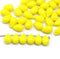 6x9mm Bright yellow czech glass teardrop beads, 40pc