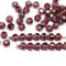 4mm purple cathedral picasso czech glass beads, 50Pc