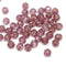 4mm purple cathedral czech glass beads, golden ends 50Pc