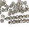 4mm gray cathedral czech glass beads, silver ends 50Pc