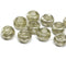 6x9mm Gray czech glass beads silver wash 3mm hole rondelle, 10Pc