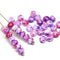 3x5mm Pink violet rondelle beads, tiny czech glass spacers - 40Pc